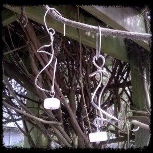 Moonstone twist earrings
