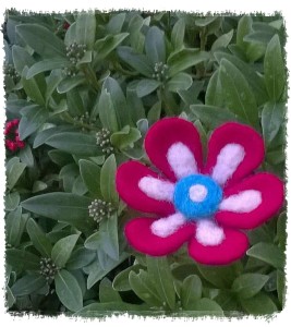Needle felted flower