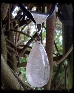 Rutilated quartz pendant