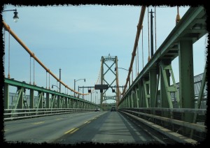 Bridge leaving Halifax, on our way to Dartmouth
